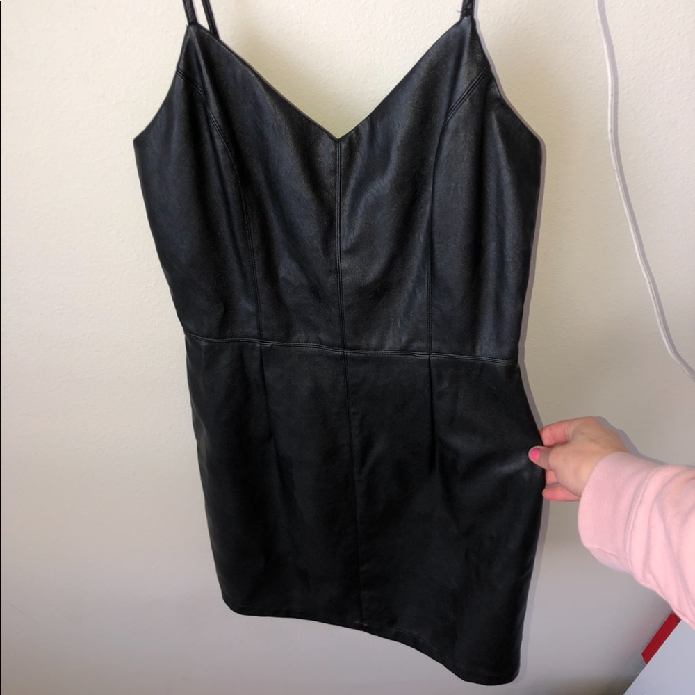leather body con urban outfitters dress